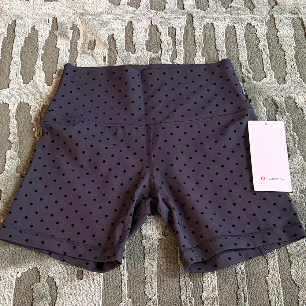 lululemon align flocked polka dot shorts